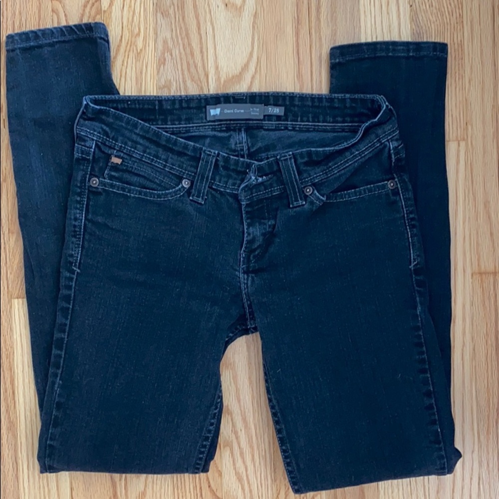 Black Levi Jeans, 7/28 Low Rise Skinny